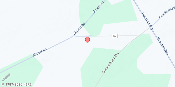 Map showing Christian Fellowship Church at 123 Co. Rd. 62, Sonora, MS
