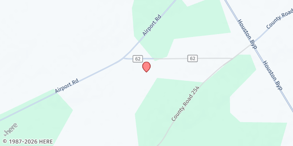 Map showing Christian Fellowship Church at 123 Co. Rd. 62, Sonora, MS