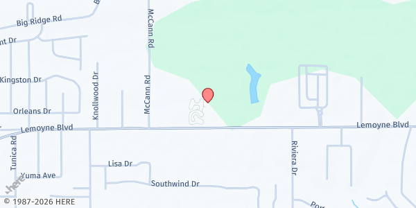 Map showing Samaritan Ministry Food Pantry at 15010 Lemoyne Blvd., St. Martin, MS