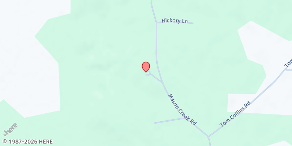 Map showing Oak Grove MB Church at 15 oak grove church road, Taylorsville, MS