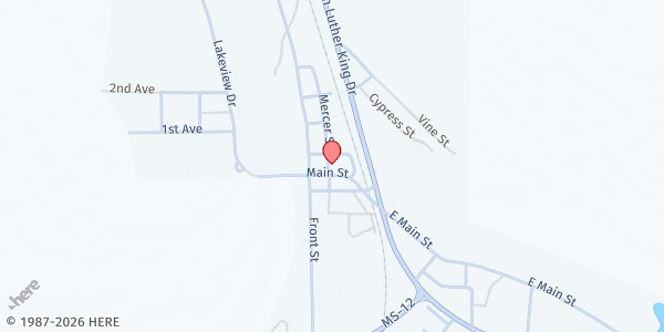 Map showing Wesley Youth Foundation - Tchula at 110 Mercer St., Tchula, MS