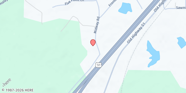 Map showing Newman Services Foundation at 20647 Midway Rd., Terry, MS