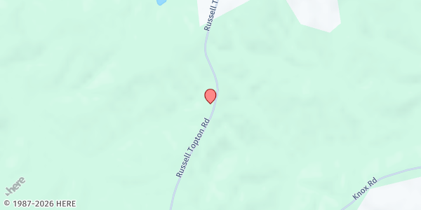 Map showing Evangelical Crusade for Christ at 6991 Russell-Topton Rd, Toomsuba, MS