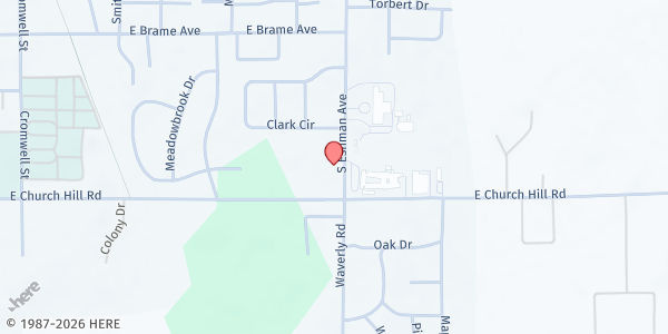 Map showing Living Manna Food Pantry at 941 S. Eshman Ave., West Point, MS