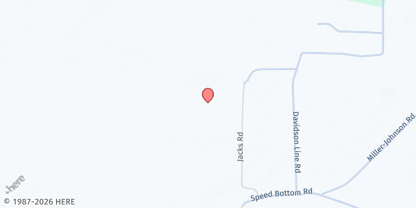 Map showing St. Mark COGIC at 10039 Jacks Road, West Point, MS