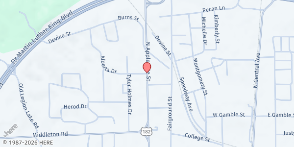 Map showing Carroll-Montgomery Baptist Assn. at 700 North Applegate, Winona, MS