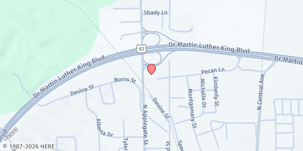 Map showing Mission Hope at 700 N. Applegate St., Winona, MS