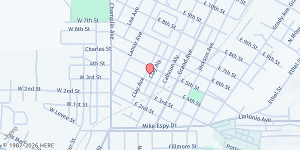 Map showing Lintonia Chapel 7th Day Adv at 410 Clay Street, Yazoo City, MS