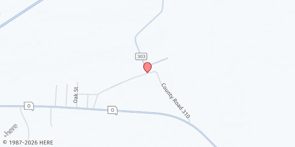 Map showing Advance Methodist Church at 202 N. Oak St., Advance, MO