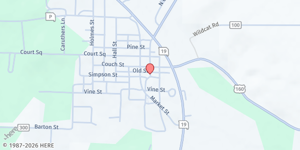 Map showing Alton Senior Center at 204 S. Main St., Alton, MO
