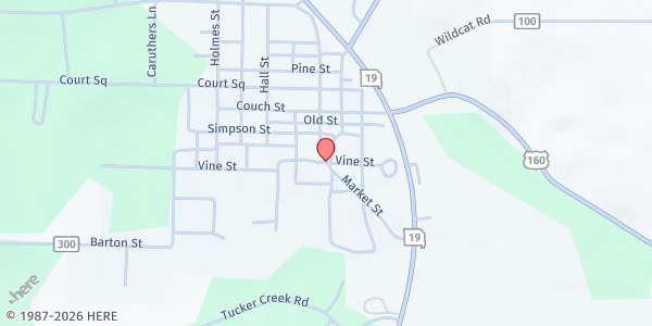 Map showing Oregon County Food Pantry of Alton at 18932 US-160, Alton, MO