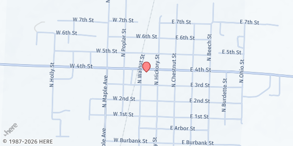 Map showing WCMCAA - St. Clair County at 112 West 4th Street, Appleton City, MO