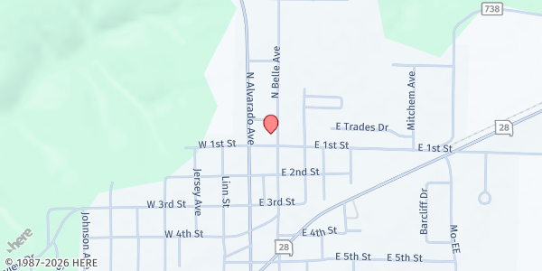 Map showing Storehouse - Food Distribution Center at 101 N Belle Ave, Belle, MO
