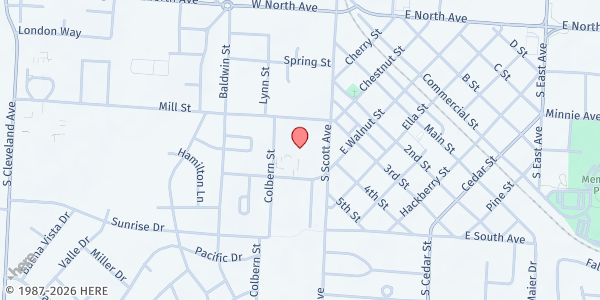 Map showing Guadalupe Center - Belton at 310 S. Scott Ave., Belton, MO