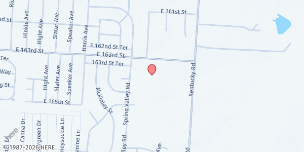 Map showing Real Life Church at 8301 E 163rd St, Belton, MO