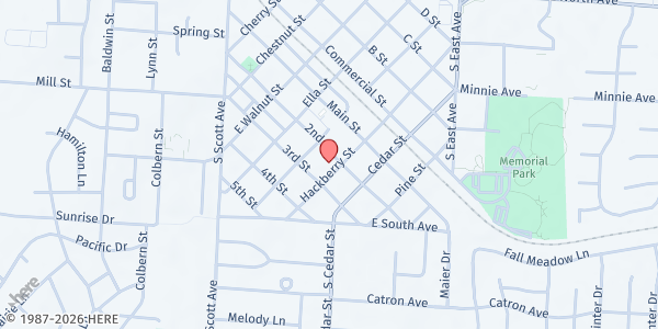 Map showing Vox Dei Community at 622 2nd St, Belton, MO