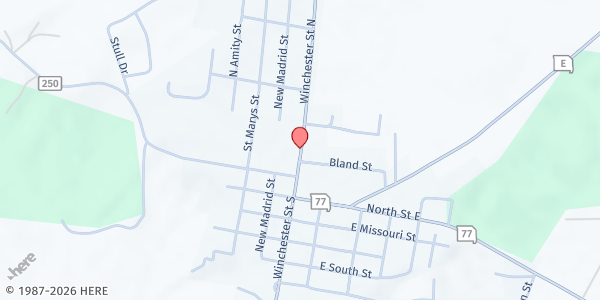 Map showing Jesus in Disguise at 135 N. Winchester, Benton, MO