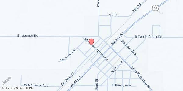 Map showing St. Joseph Catholic - Billings at 320 NW Washington Ave, Billings, MO