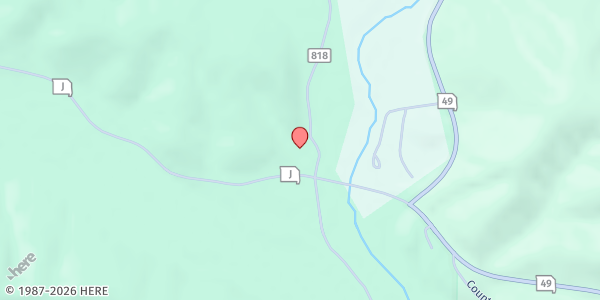 Map showing Black River Baptist Church at 43 Co. Rd. 818, Black, MO