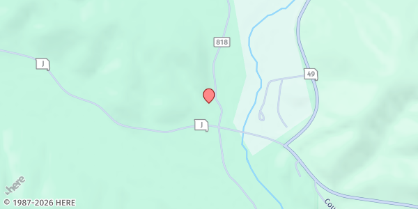 Map showing BLACK RIVER BAPTIST PANTRY at 43 County Road 818, Black, MO