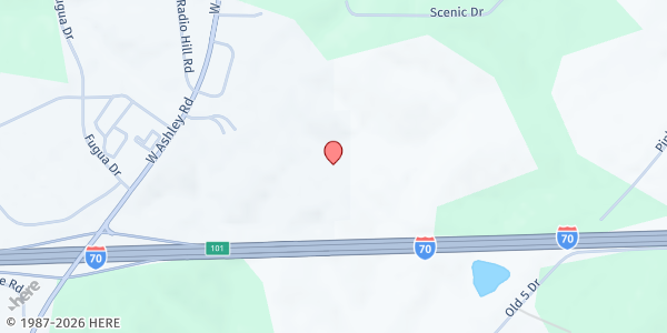 Map showing Boonville High School at 1690 W. Ashley Road, Boonville, MO