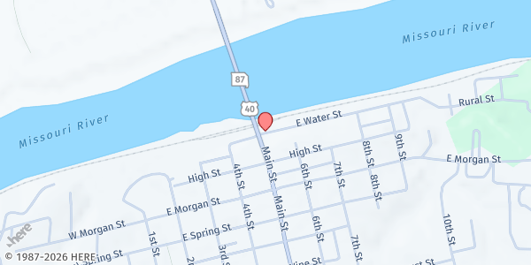 Map showing Neighbors Helping Neighbors at 509 East Water Street, Boonville, MO