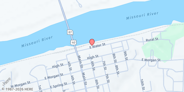 Map showing Neighbors Helping Neighbors at 509 E Water St, Boonville, MO