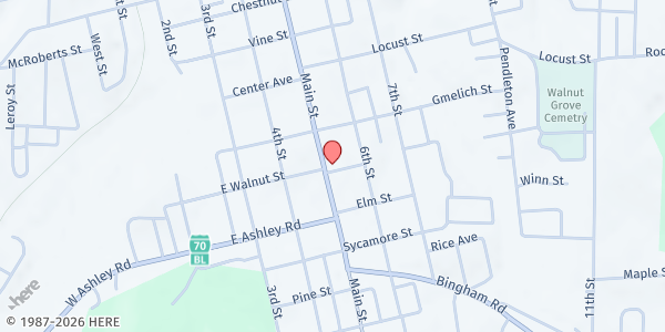 Map showing Neighbors Helping Neighbors - Boonville at 509 E. Water St., Boonville, MO