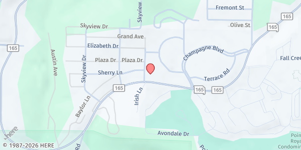 Map showing CAM-Branson at 2400 State Highway 165, Branson, MO