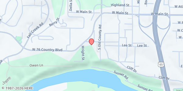 Map showing Salvation Army - Branson Pantry at 1114 Stanley Avenue, Branson, MO