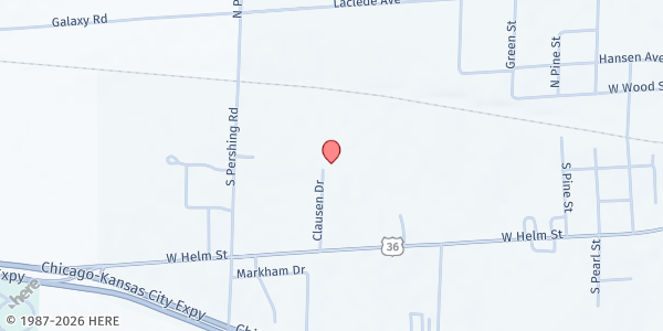 Map showing Brookfield Senior Center at 143 Clawson Rd., Brookfield, MO