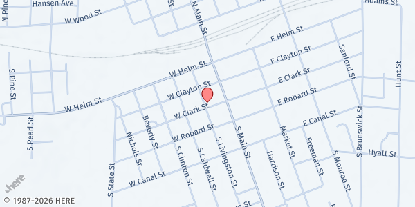 Map showing Ministries in Linn County Food Pantry at 122 W Clark St, Brookfield, MO