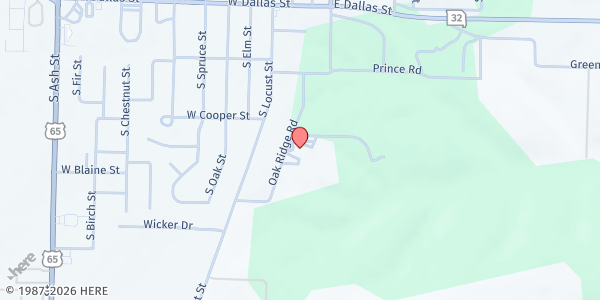 Map showing Calvary Chapel Free Will Baptist Church at 26 Oak Ridge Road, Buffalo, MO