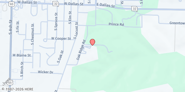 Map showing Calvary Chapel FWBC at 26 Oak Ridge Rd., Buffalo, MO