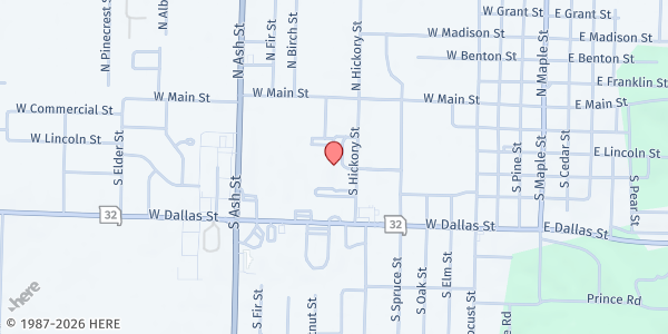 Map showing Mallory Elementary at 315 South Hickory Street, Buffalo, MO