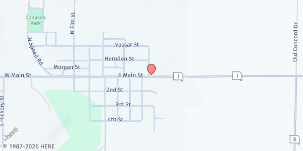 Map showing Bunceton Elementary at 500 East Main Street, Bunceton, MO