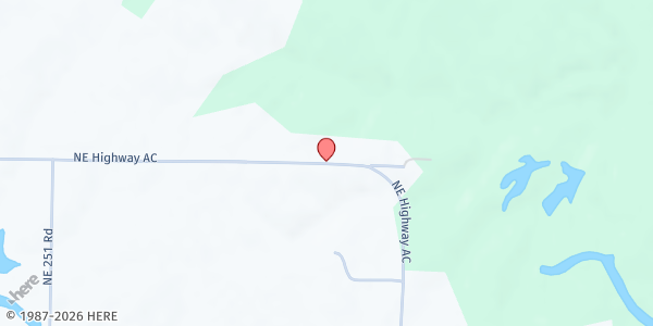 Map showing New Life Christian Outreach at 803 NE Highway AC, Calhoun, MO