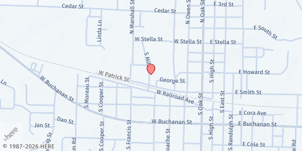 Map showing Annunciation Catholic Church - El Puente Mobile Market at 310 Mill St., California, MO