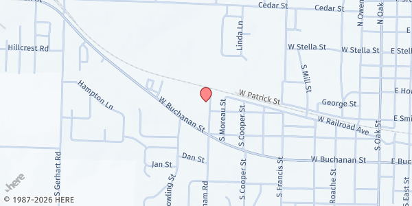 Map showing Cargill Cares Food Pantry at 303 Latham Rd, California, MO