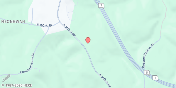 Map showing Camden County WIC Program at 1976 N Business Rte 5, Camdenton, MO