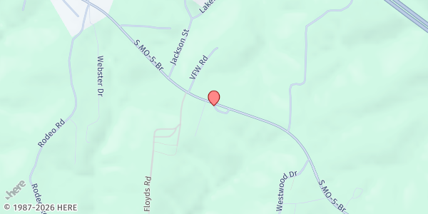 Map showing Camdenton Senior Citizens at 594 Old South 5, Camdenton, MO
