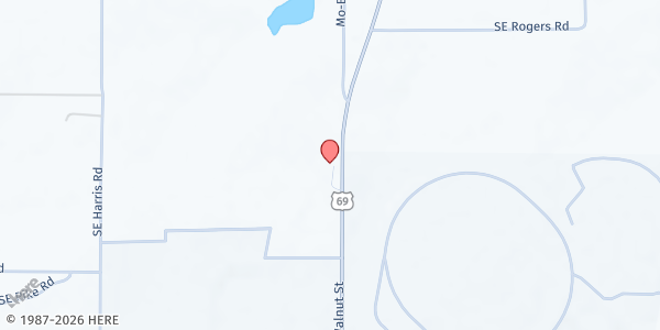 Map showing Turning Point Food Pantry - Food Distribution Center at 9529 US-69, Cameron, MO