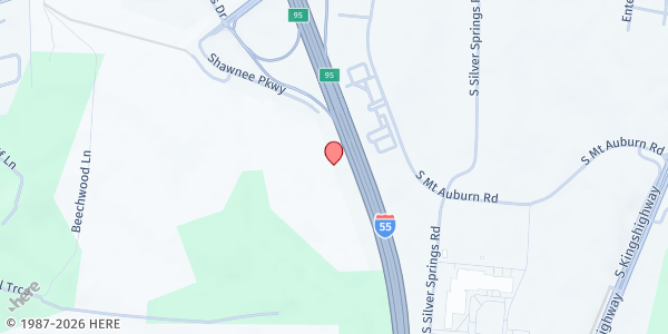 Map showing Cape Girardeau Senior Center at 921 Clark St., Cape Girardeau, MO