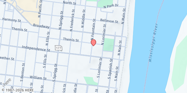 Map showing Christ Episcopal Church Pantry at 101 N. Fountain St., Cape Girardeau, MO