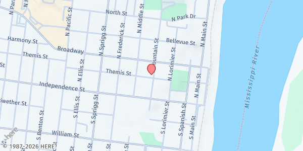 Map showing Christ Episcopal Church Pantry at 101 N. Fountain, Cape Girardeau, MO