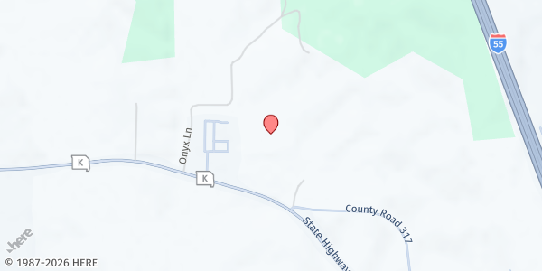 Map showing Rock of Cape Church at 4250 State Hwy. K, Cape Girardeau, MO