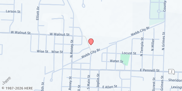 Map showing AAARegionX - Carl Junction at 303 North Main Street, Carl Junction, MO