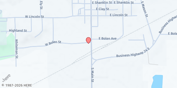 Map showing Carroll County Pantry at 710 S Main, Carrollton, MO