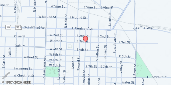Map showing AAARegionX - Carthage at 404 3rd Street, Carthage, MO
