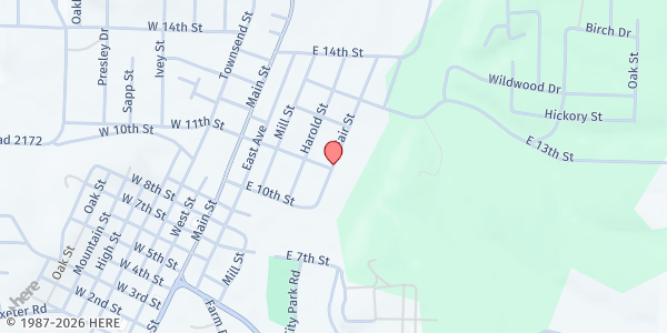 Map showing SeniorAge - Cassville Senior Center at 1111 Fair Street, Cassville, MO